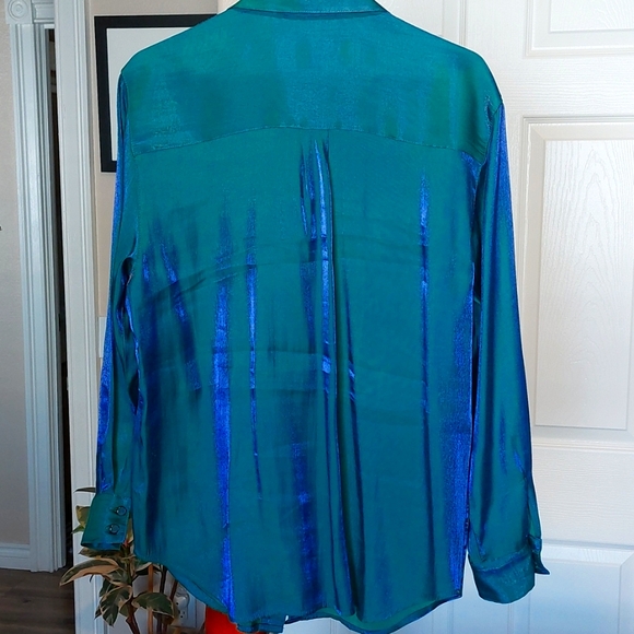 Karen Scott Petites Iridescent Blouse - Picture 2 of 3
